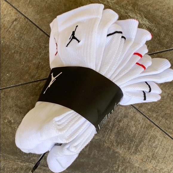 JORDAN CREW 6 pairs socks set white/black/red - Picture 13 of 16